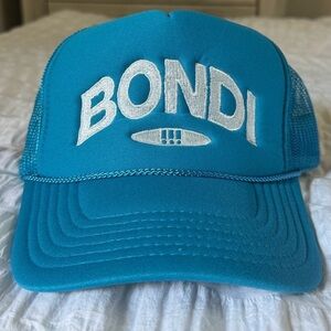 Daily Drills Bondi Trucker Hat in Bright Teal and White